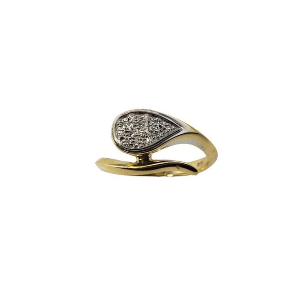 Vintage 18 Karat Yellow Gold and Diamond Snake Ring Size 7.25 #10784 - Picture 1 of 8